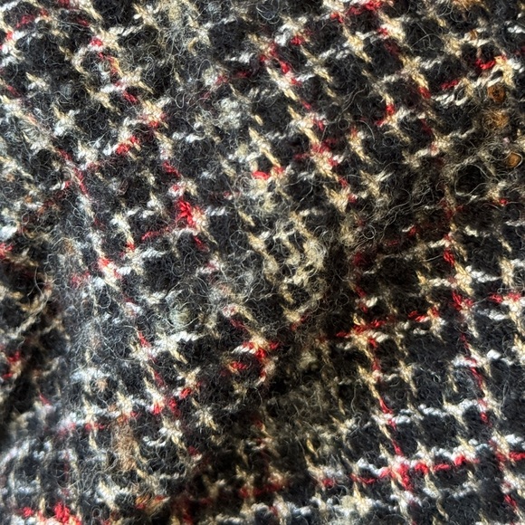 Jill Stuart Tweed Bubble Black,Red and White Mini Skirt with Button Front - Picture 3 of 11